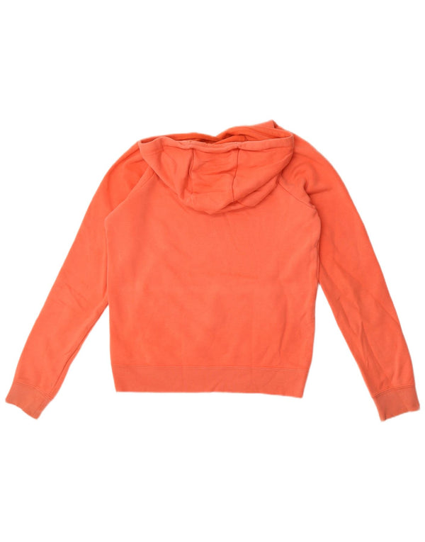 Nike Womens Oversized Hoodie Jumper UK 6 XS Orange Cotton