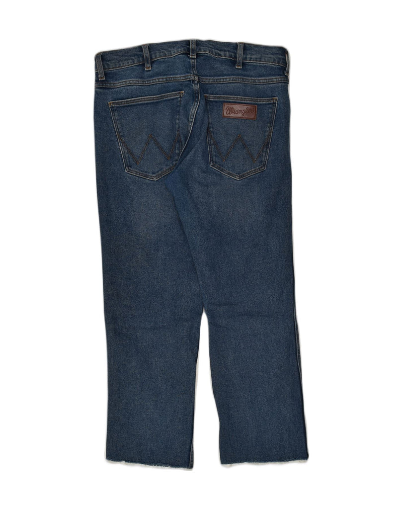 WRANGLER Mens Greensboro Straight Jeans W32 L26 Navy Blue Cotton | Vintage Wrangler | Thrift | Second-Hand Wrangler | Used Clothing | Messina Hembry 