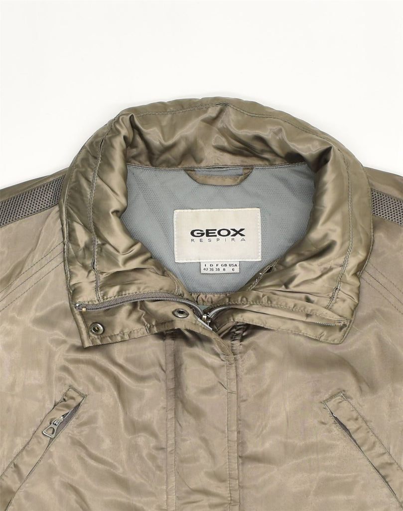 GEOX Womens Belted Windbreaker Jacket UK 8 Small Beige Polyester | Vintage Geox | Thrift | Second-Hand Geox | Used Clothing | Messina Hembry 