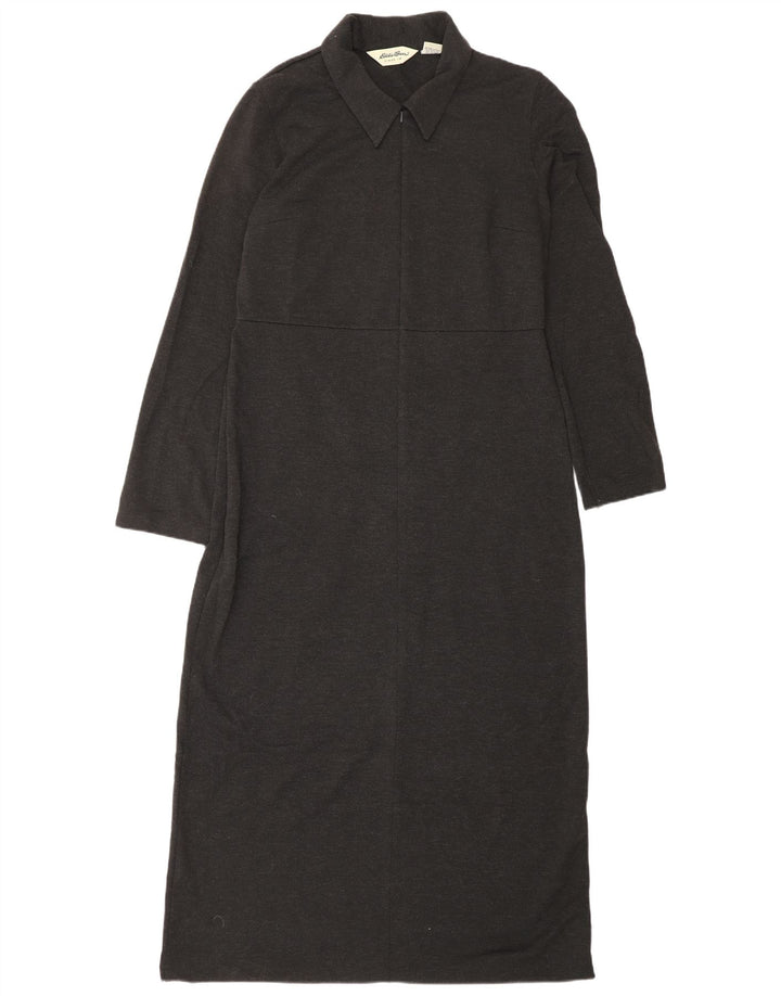 EDDIE BAUER Womens Oversized Long Sleeve Maxi Dress UK 10 Small Grey