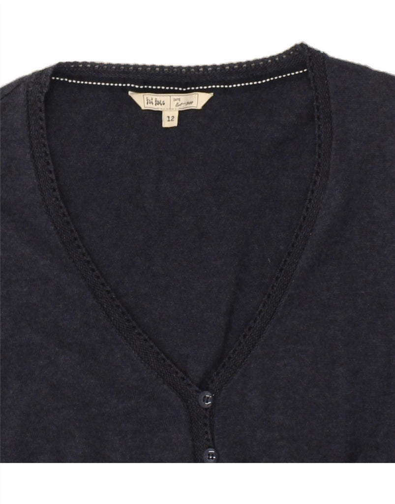 FAT FACE Womens Longline Cardigan Sweater UK 12 Medium Navy Blue Vintage Fat Face and Second-Hand Fat Face from Messina Hembry 