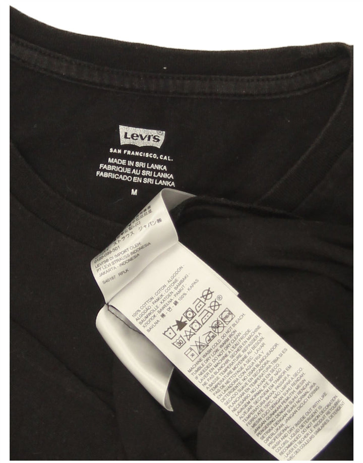 LEVI'S Mens Graphic T-Shirt Top Medium Black Cotton