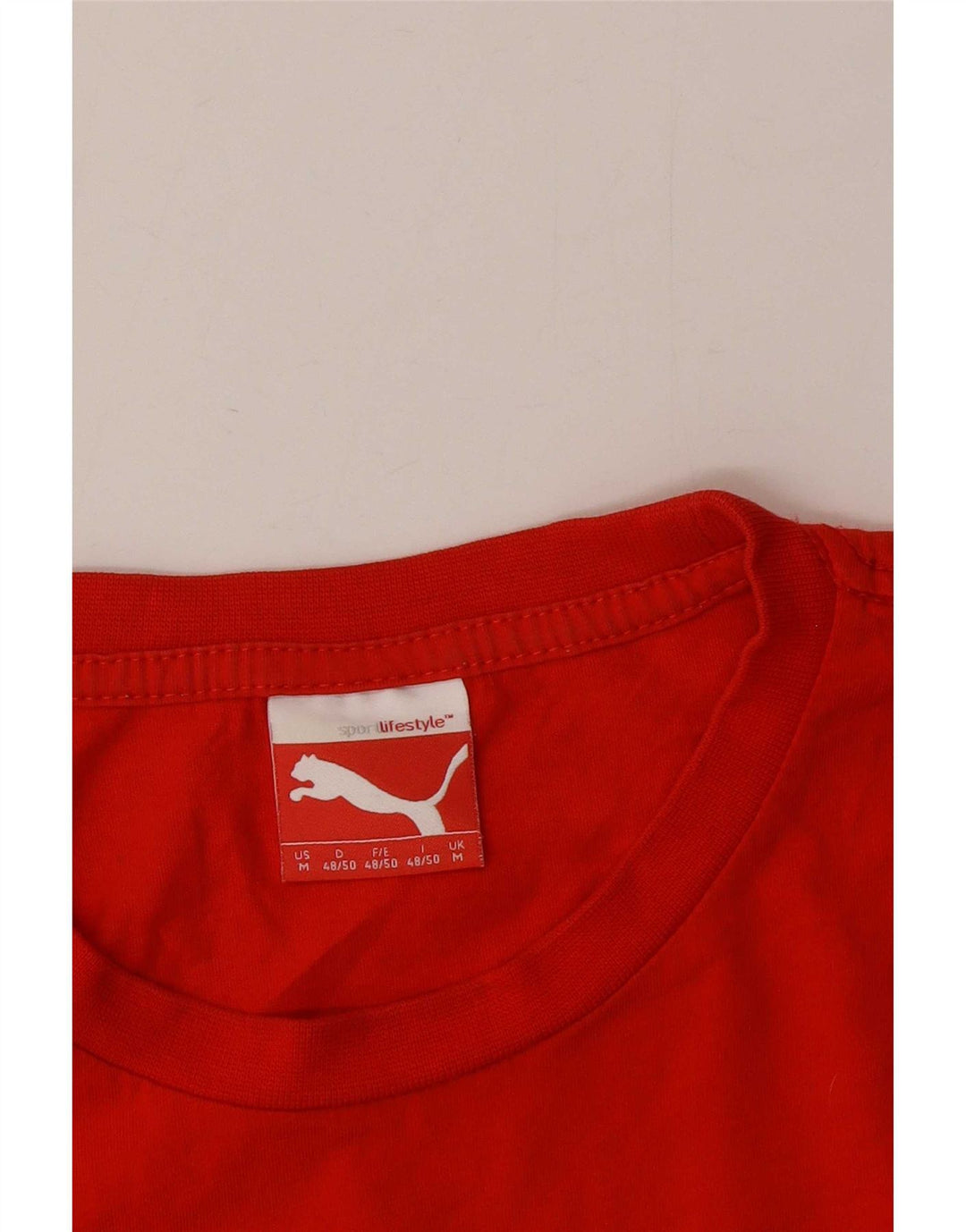 Puma Mens T-Shirt Top Medium Red