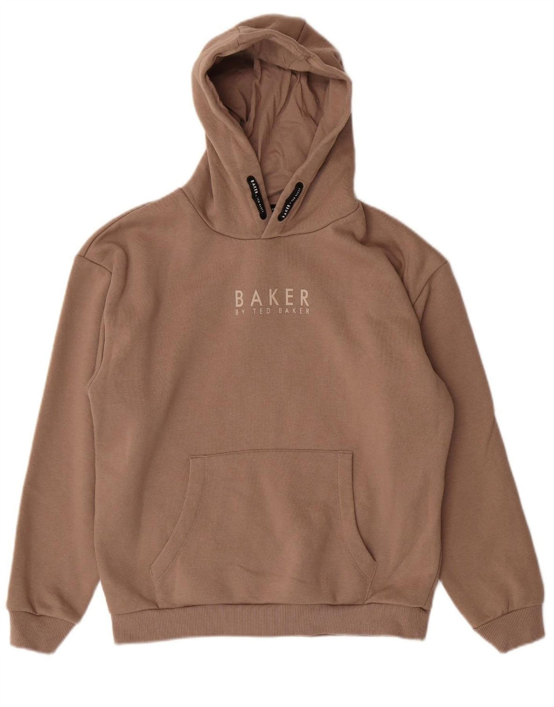 TED BAKER Boys Graphic Hoodie Jumper 11-12 Years Beige Cotton