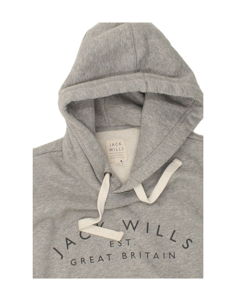 JACK WILLS Mens Graphic Hoodie Jumper XS Grey Cotton | Vintage Jack Wills | Thrift | Second-Hand Jack Wills | Used Clothing | Messina Hembry 