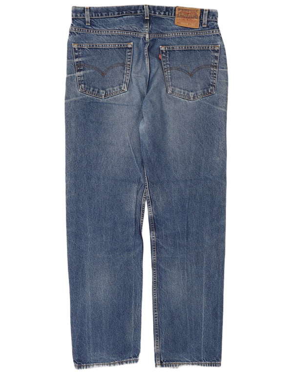 Levi's Mens 505 Regular Fit Straight Jeans W40 L34 Blue Cotton