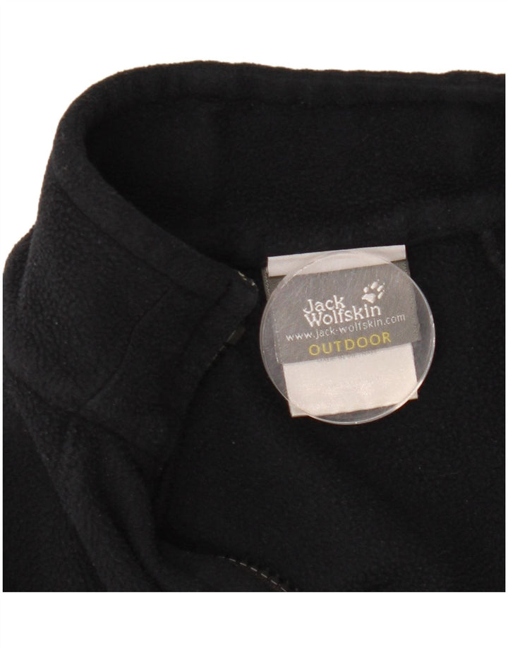 Jack Wolfskin Womens Fleece Jacket UK 10 Small Black Polyester