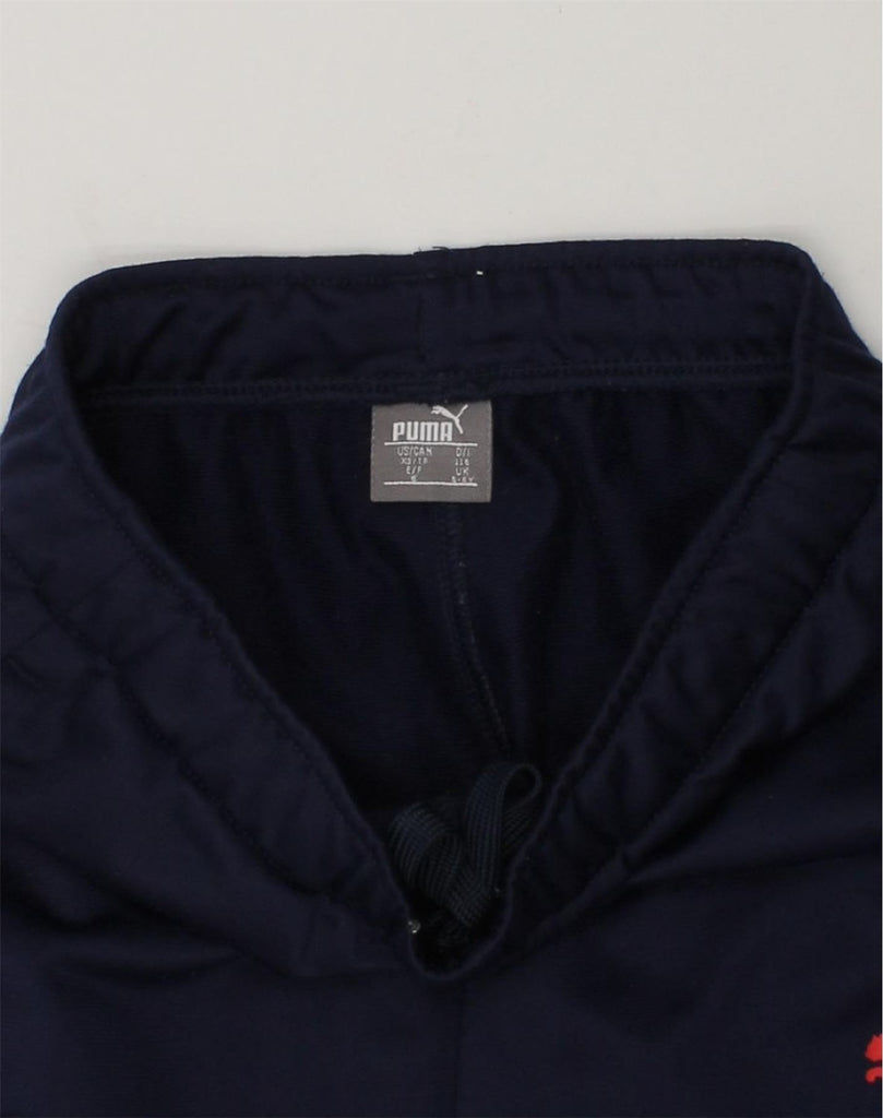 PUMA Boys Tracksuit Trousers 5-6 Years Navy Blue | Vintage Puma | Thrift | Second-Hand Puma | Used Clothing | Messina Hembry 