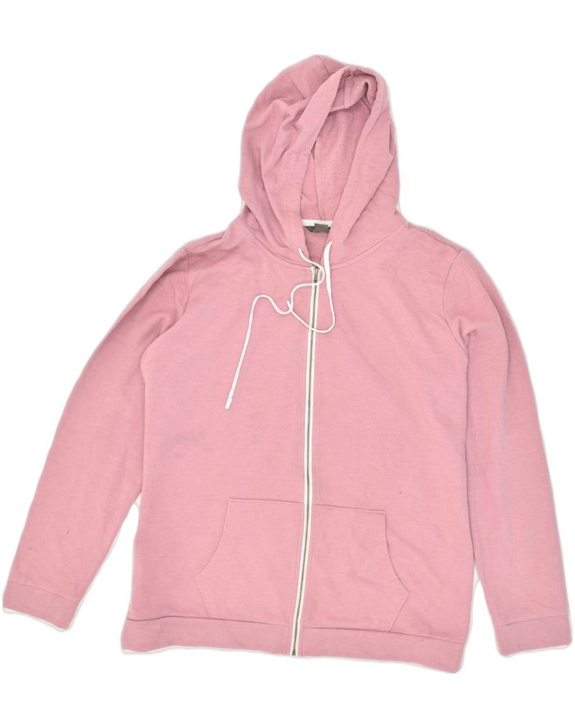 EDDIE BAUER Womens Zip Hoodie Sweater UK 18 XL Pink Cotton | Vintage Eddie Bauer | Thrift | Second-Hand Eddie Bauer | Used Clothing | Messina Hembry 