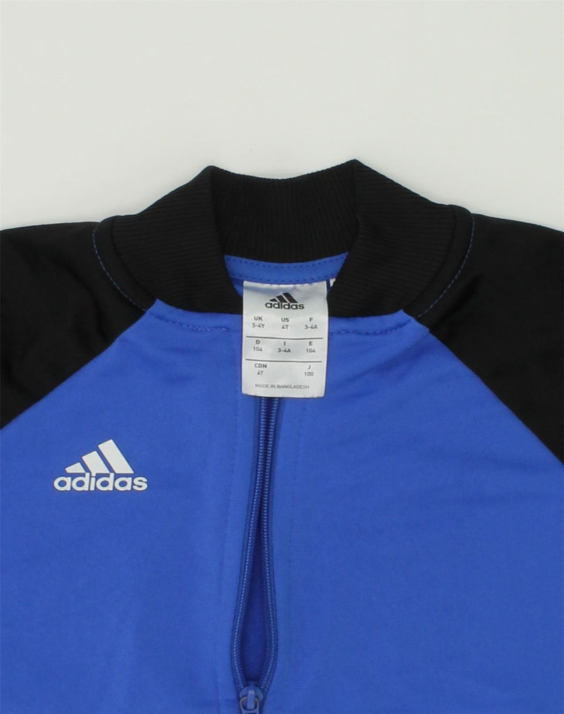 ADIDAS Boys Tracksuit Top Jacket 3-4 Years Blue Polyester | Vintage Adidas | Thrift | Second-Hand Adidas | Used Clothing | Messina Hembry 