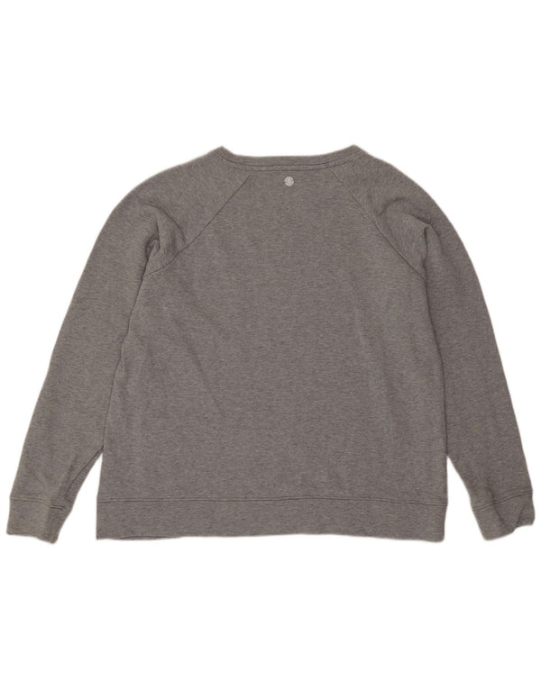 Barbour Womens Graphic Sweatshirt Jumper UK 16 Large Grey Cotton