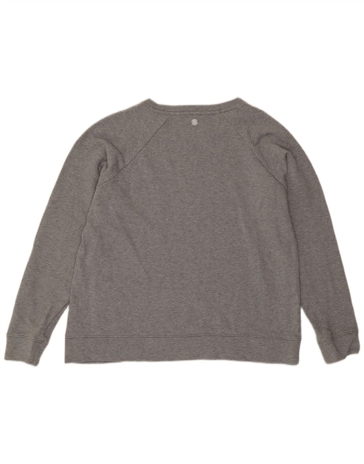 Barbour Womens Graphic Sweatshirt Jumper UK 16 Large Grey Cotton