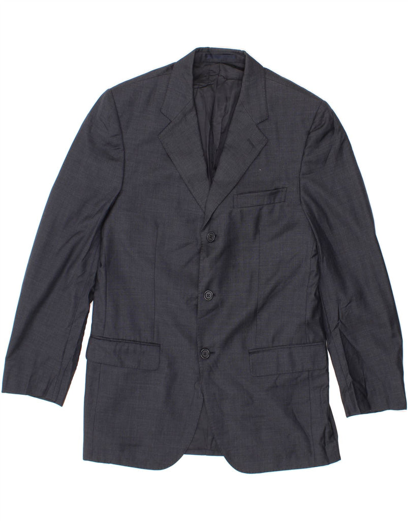 MASSIMO DUTTI Mens 3 Button Blazer Jacket EU 50 Medium Navy Blue Wool Vintage Massimo Dutti and Second-Hand Massimo Dutti from Messina Hembry 