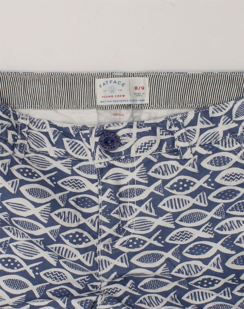 FAT FACE Boys Chino Shorts 8-9 Years W24  Blue Cotton Fish | Vintage Fat Face | Thrift | Second-Hand Fat Face | Used Clothing | Messina Hembry 