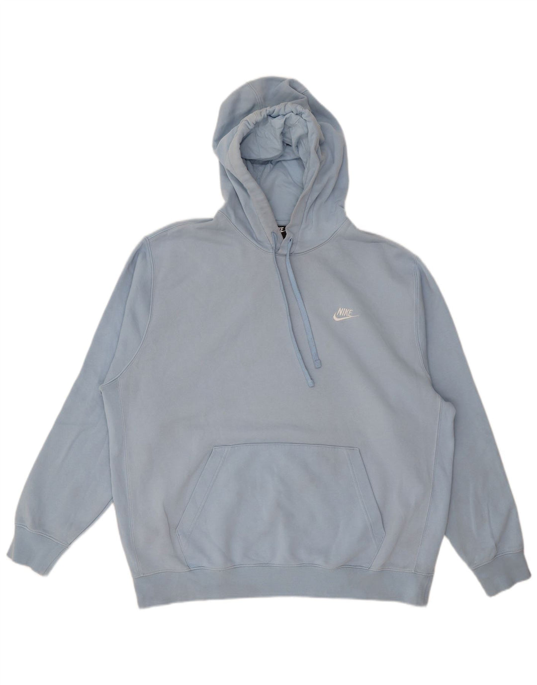 NIKE Mens Hoodie Jumper XL Blue Cotton