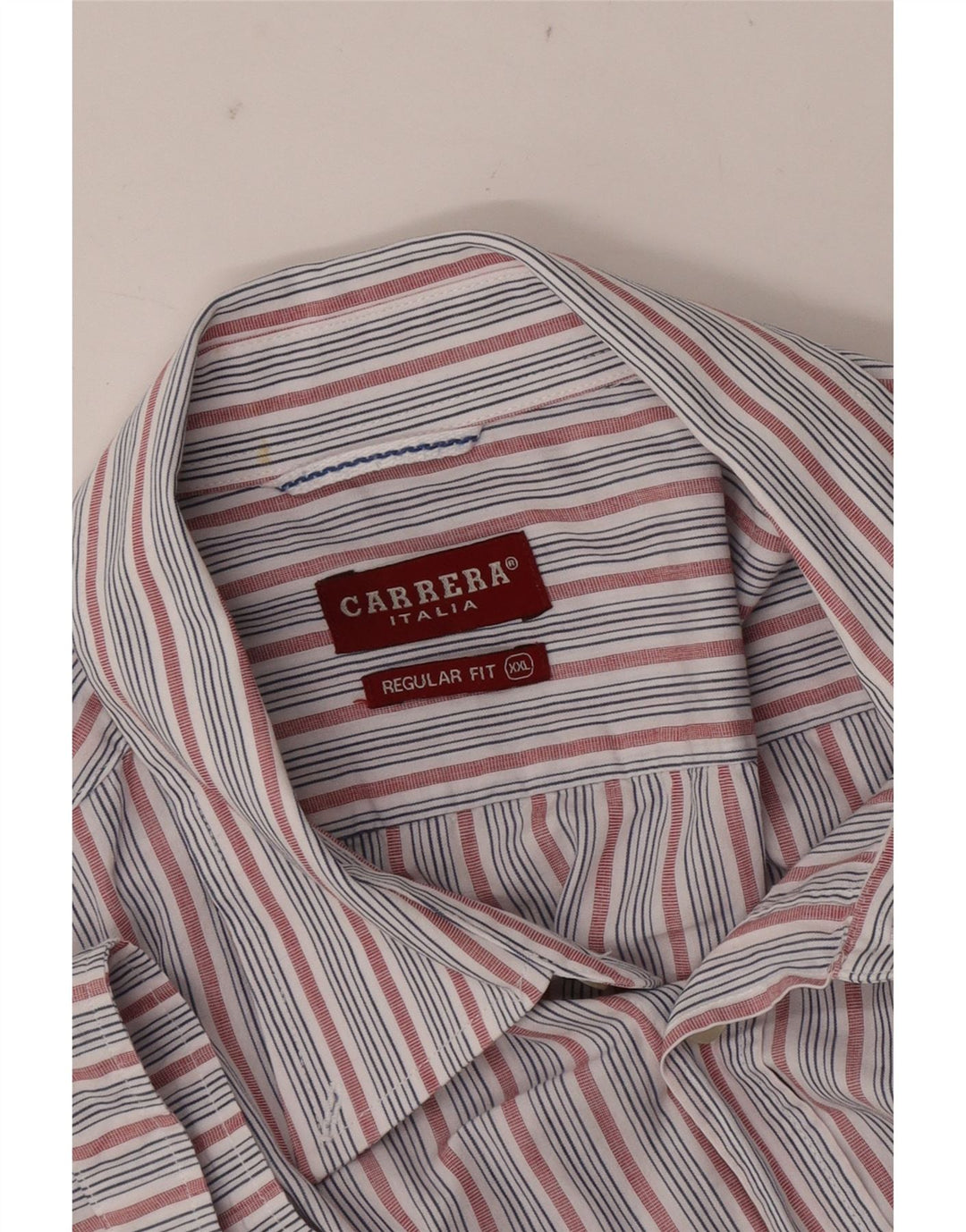 CARRERA Mens Short Sleeve Regular Fit Shirt 2XL Blue Striped