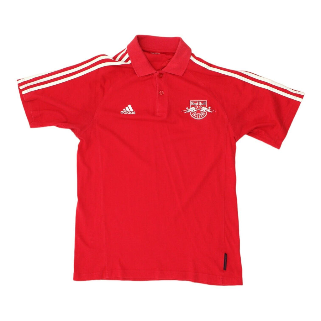 Red Bull Salzburg 2007 Adidas Mens Red Polo Shirt | Football Sportswear VTG | Vintage Messina Hembry | Thrift | Second-Hand Messina Hembry | Used Clothing | Messina Hembry 