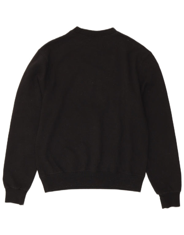 Champion Mens Graphic Sweatshirt Jumper Small Black Cotton