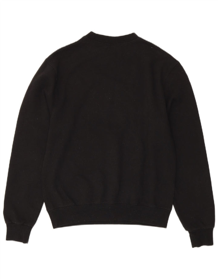 Champion Mens Graphic Sweatshirt Jumper Small Black Cotton