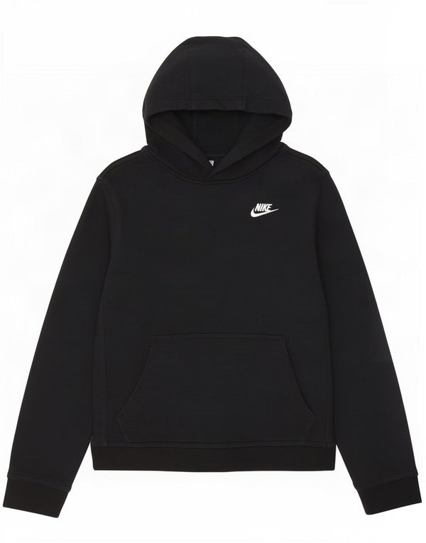Nike Boys Hoodie Jumper 10-11 Years Medium Black Cotton