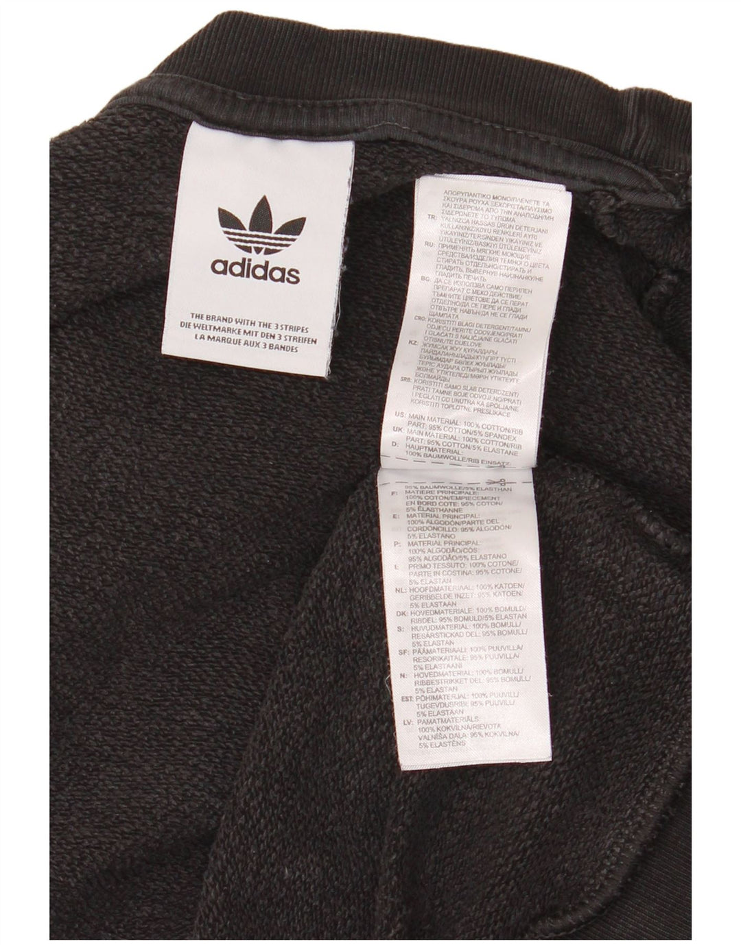 Adidas Mens Graphic Sweatshirt Jumper Medium Black Cotton