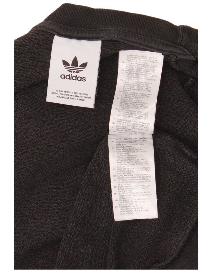 Adidas Mens Graphic Sweatshirt Jumper Medium Black Cotton