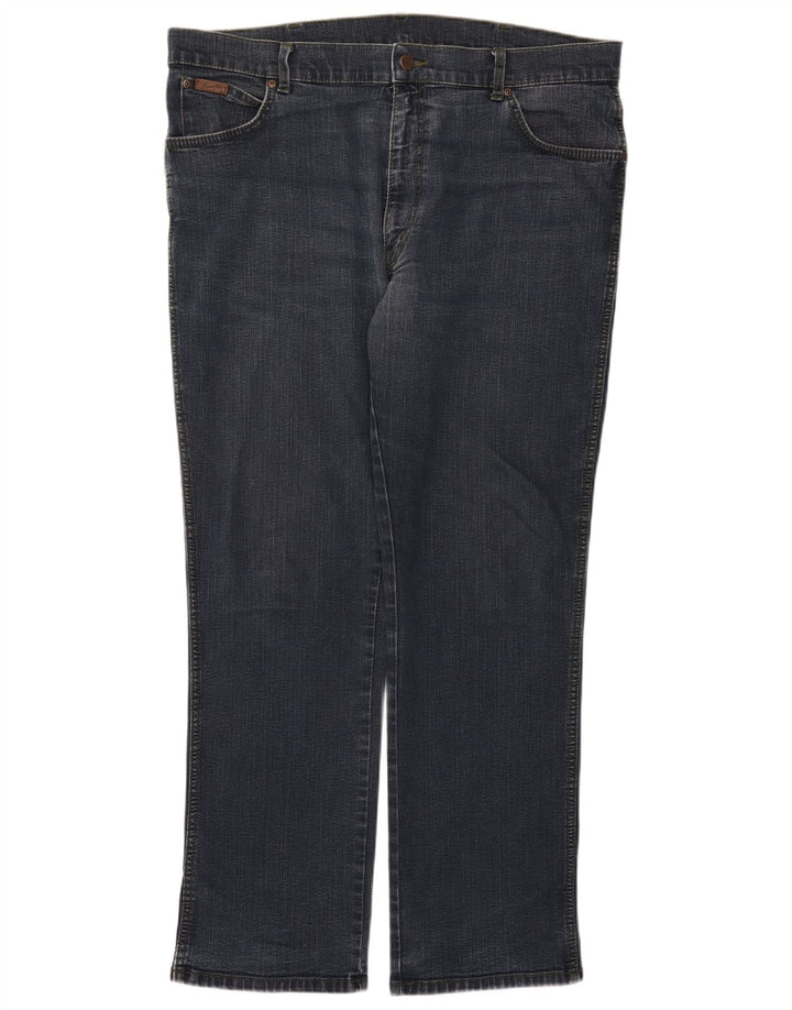 Wrangler Mens Texas Stretch Straight Jeans W40 L32 Blue Cotton