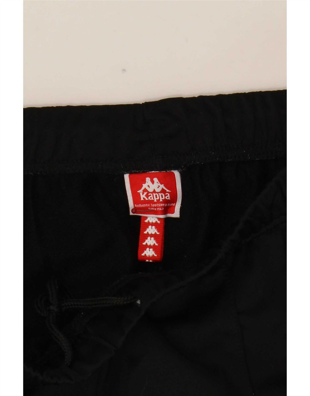 Kappa Womens Graphic Crop Tracksuit Trousers UK 12 Medium Black Polyester