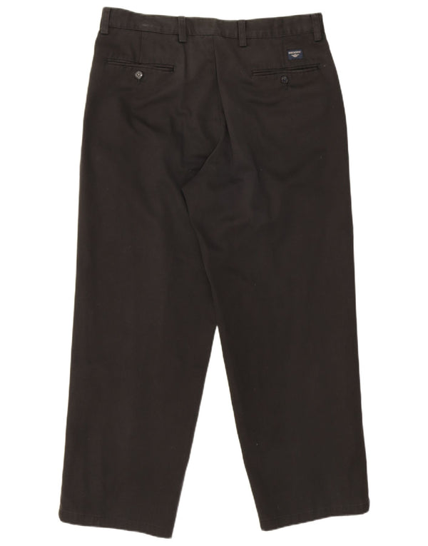 Dockers Mens Straight Chino Trousers W34 L27 Black Cotton