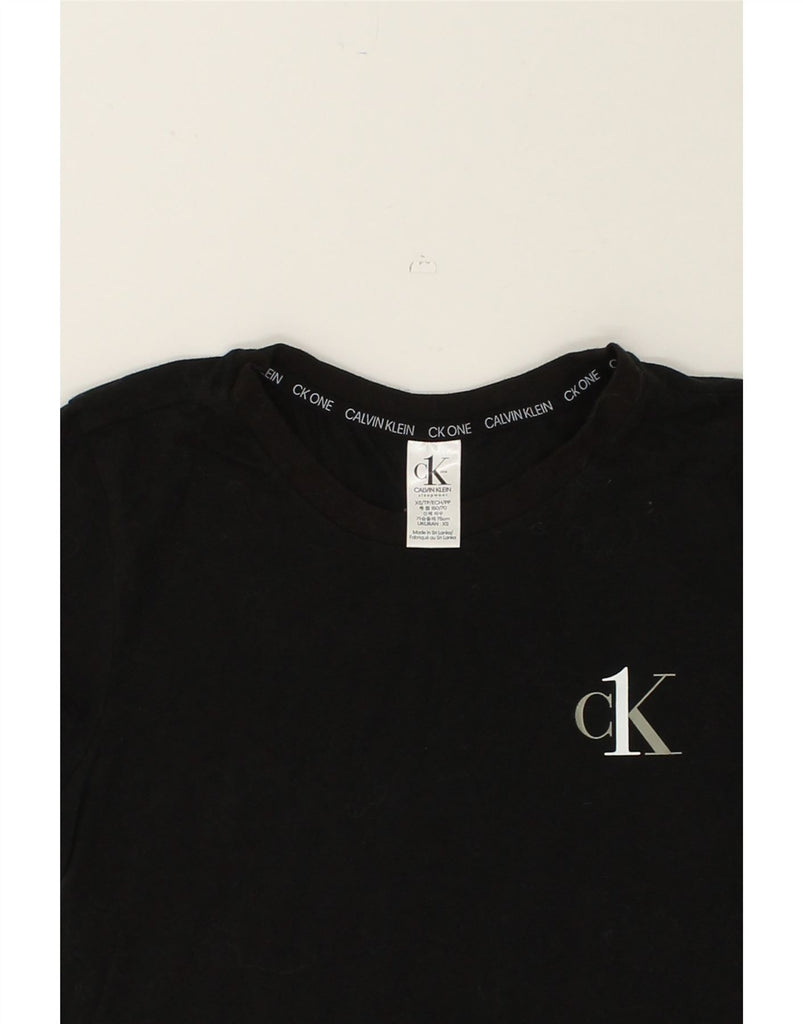 CALVIN KLEIN Womens T-Shirt Top UK 6 XS Black | Vintage Calvin Klein | Thrift | Second-Hand Calvin Klein | Used Clothing | Messina Hembry 