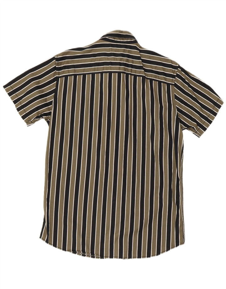 Jack & Jones Mens Short Sleeve Regular Fit Shirt Medium Green Striped