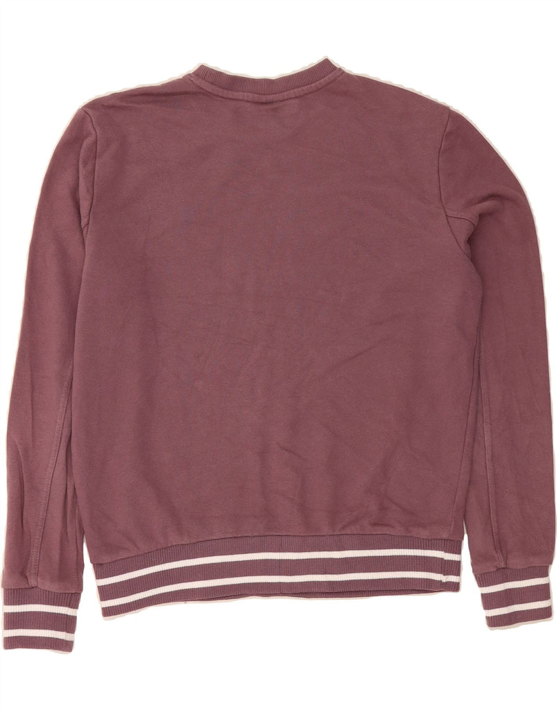 FILA Womens Oversized Sweatshirt Jumper UK 10 Small Burgundy Cotton Vintage Fila and Second-Hand Fila from Messina Hembry 