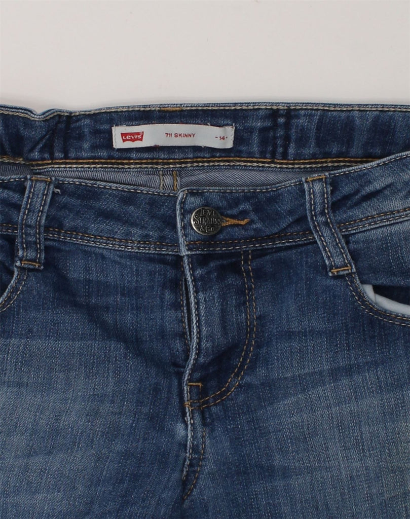 LEVI'S Girls 711 Skinny Jeans 13-14 Years W26 L29  Blue Cotton | Vintage Levi's | Thrift | Second-Hand Levi's | Used Clothing | Messina Hembry 