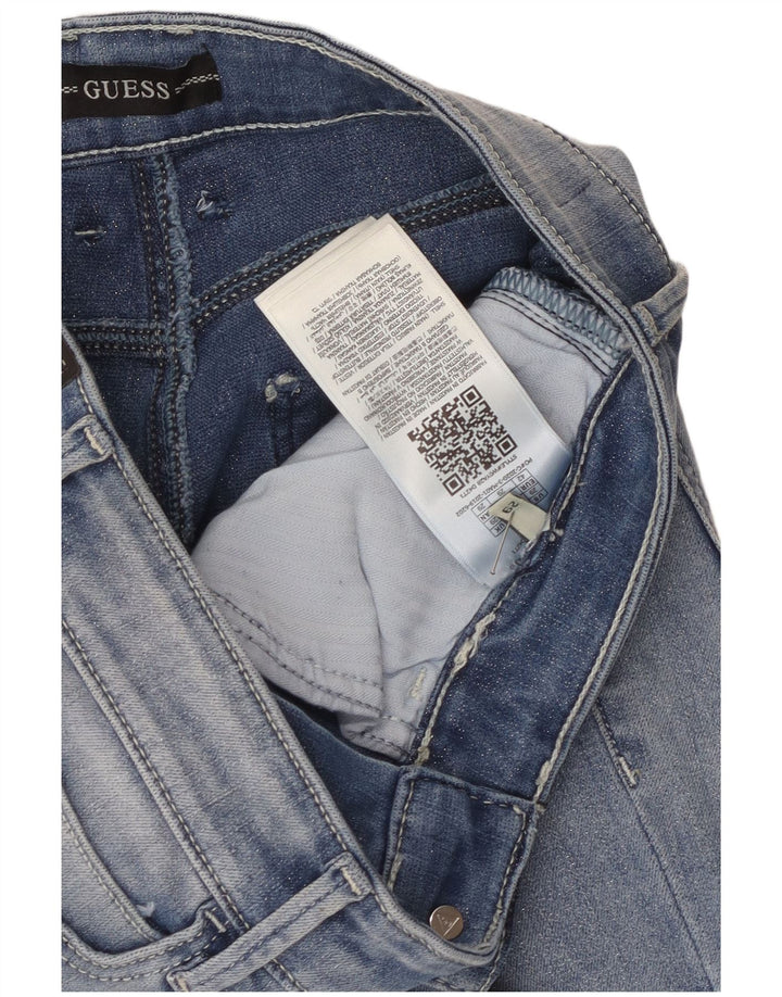 Guess Womens Skinny Jeans W29 L30 Blue Cotton