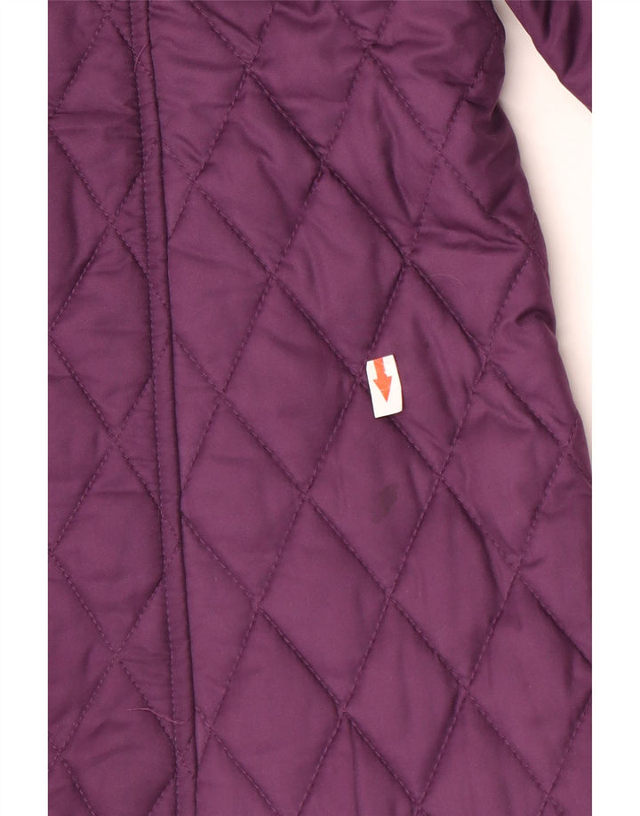 L.L.Bean Womens Quilted Jacket UK 14 Medium Purple Polyester
