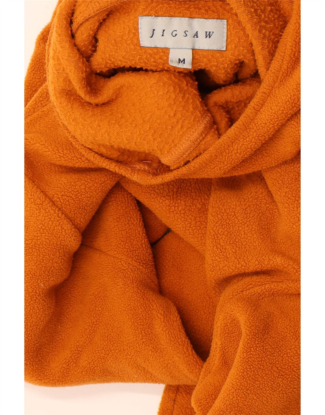 Jigsaw Womens Hooded Fleece Jumper UK 14 Medium Orange