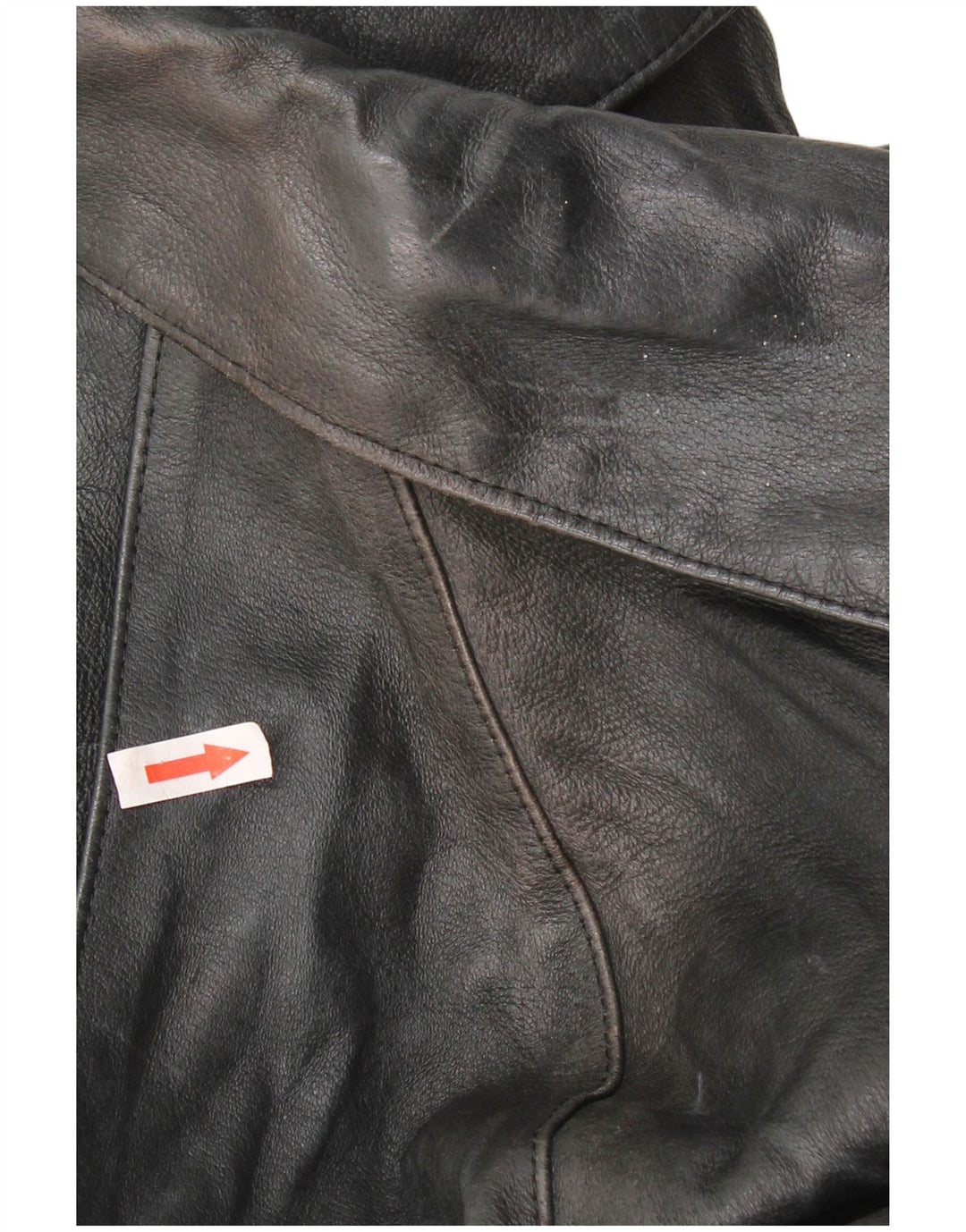 Vintage Womens Oversized Double Breasted Jacket IT 42 Medium Black Leather
