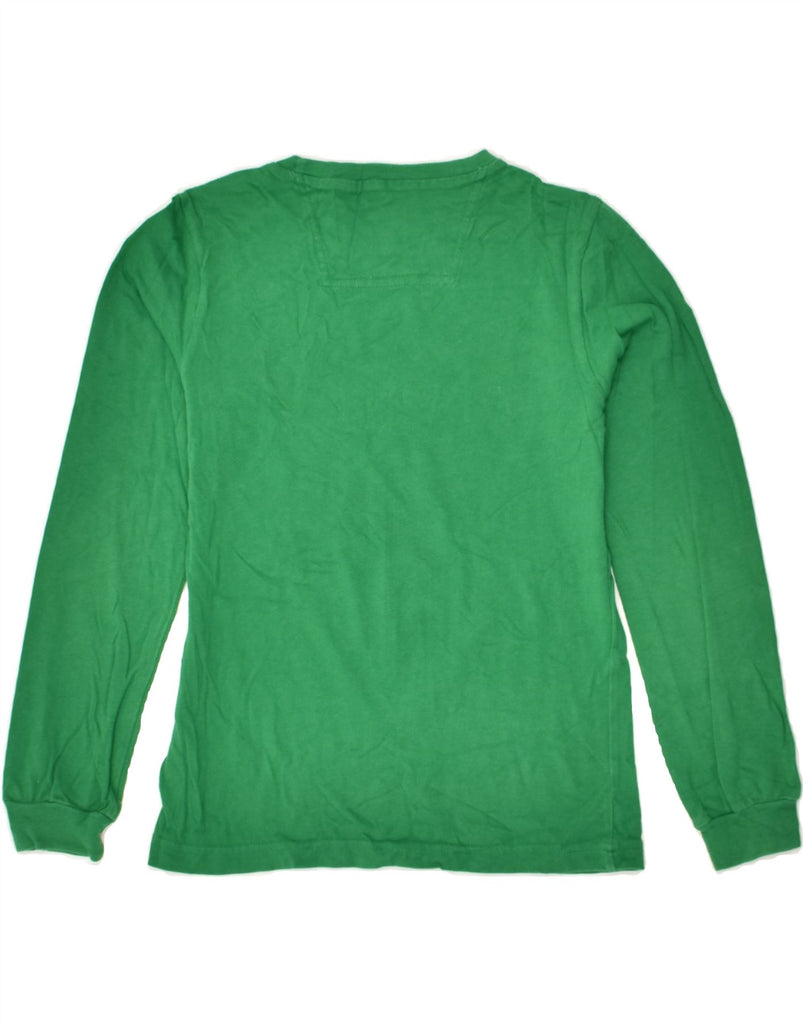 CHAMPION Boys Graphic Top Long Sleeve 9-10 Years Medium Green | Vintage Champion | Thrift | Second-Hand Champion | Used Clothing | Messina Hembry 