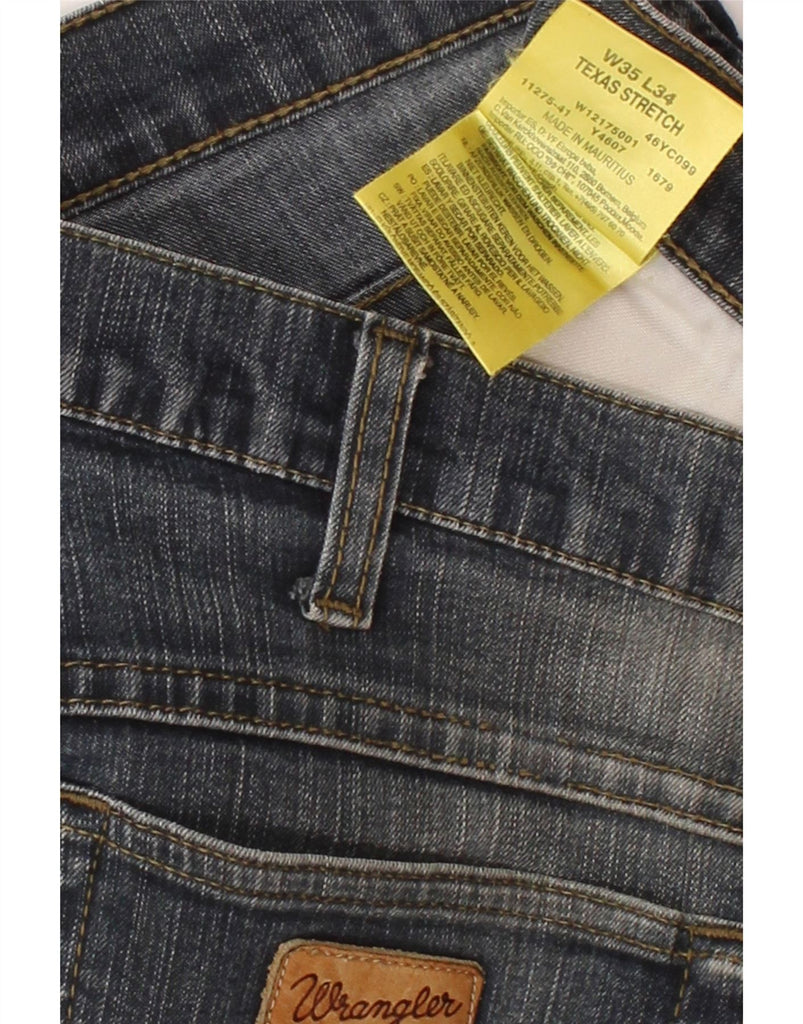 WRANGLER Mens Texas Stretch Straight Jeans W35 L34 Blue Cotton Vintage Wrangler and Second-Hand Wrangler from Messina Hembry 