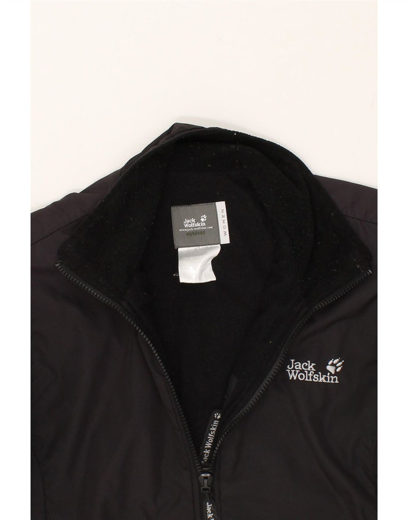 JACK WOLFSKIN Womens Outdoor Windbreaker Jacket UK 10 Small Black Vintage Jack Wolfskin and Second-Hand Jack Wolfskin from Messina Hembry 