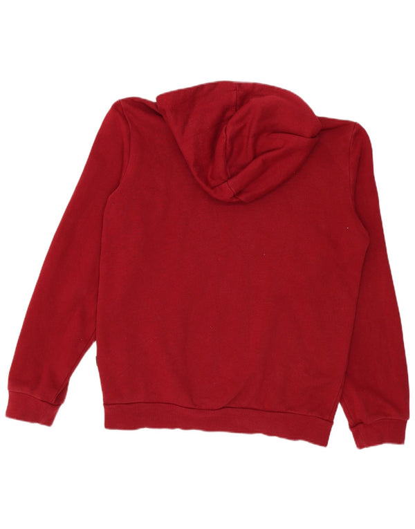 Puma Boys Graphic Hoodie Jumper 11-12 Years Burgundy Cotton