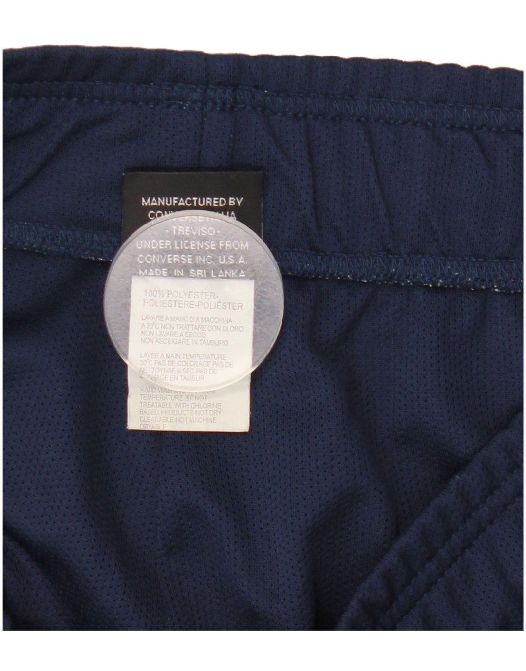 Converse Mens Sport Shorts Medium Navy Blue Colourblock Polyester