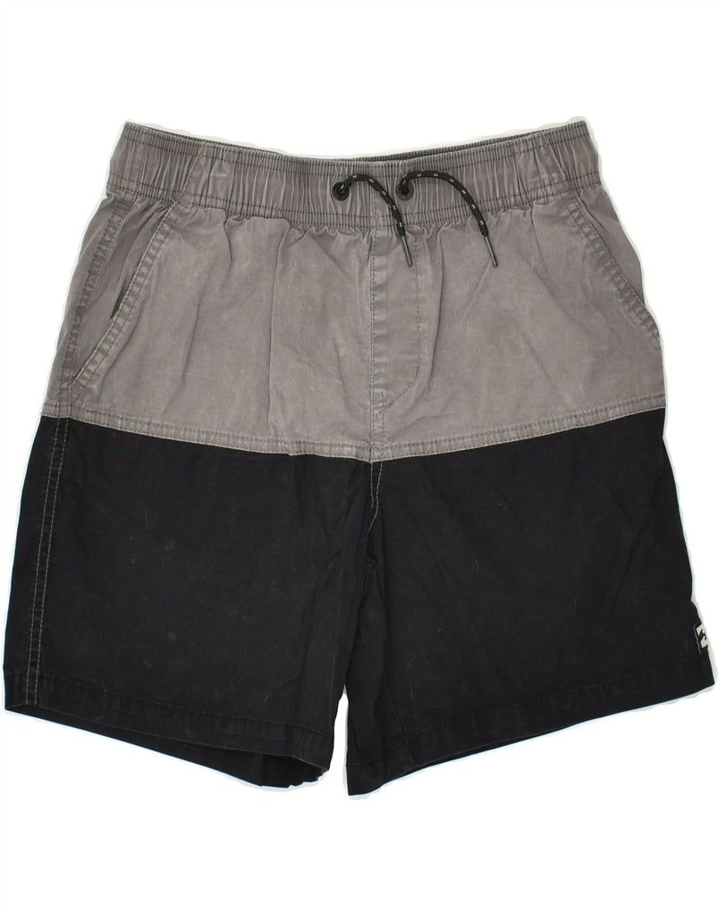 BILLABONG Boys Sport Shorts 11-12 Years Black Colourblock Cotton | Vintage Billabong | Thrift | Second-Hand Billabong | Used Clothing | Messina Hembry 