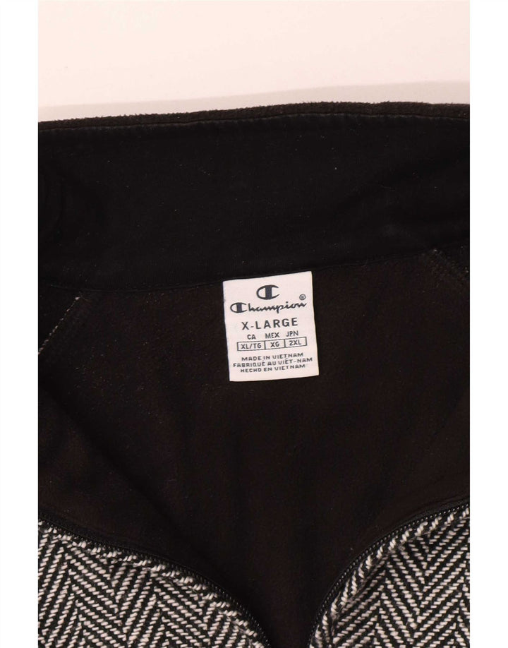 Champion Womens Bomber Jacket UK 18 XL Black Herringbone