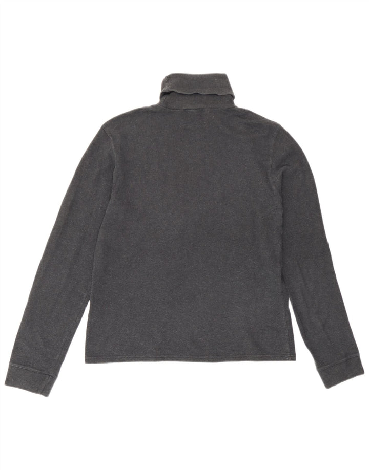 Ralph Lauren Womens Top Long Sleeve UK 14 Large Grey Cotton