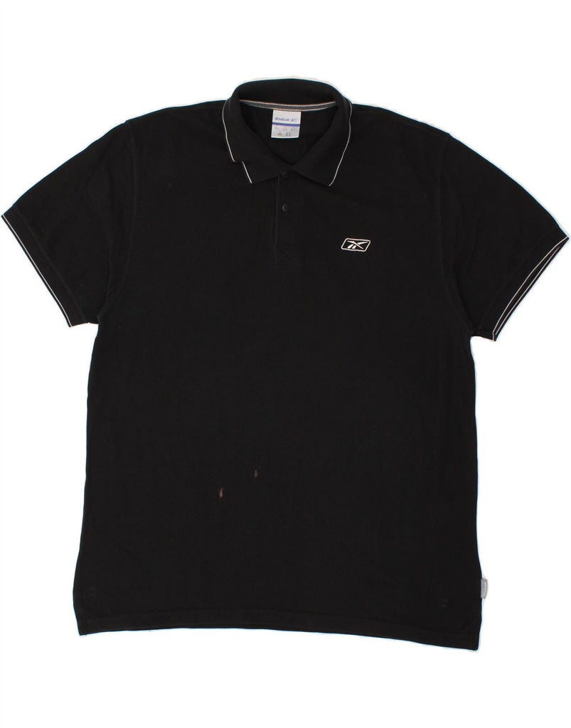 REEBOK Mens Polo Shirt XL Black Cotton Vintage Reebok and Second-Hand Reebok from Messina Hembry 