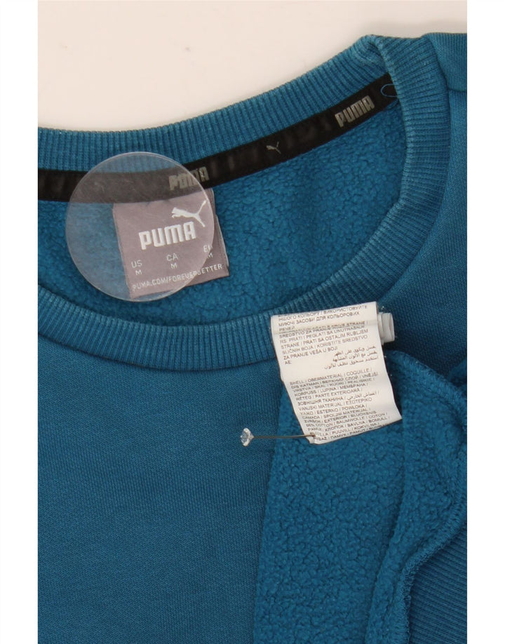 Puma Mens Graphic Sweatshirt Jumper Medium Blue Cotton