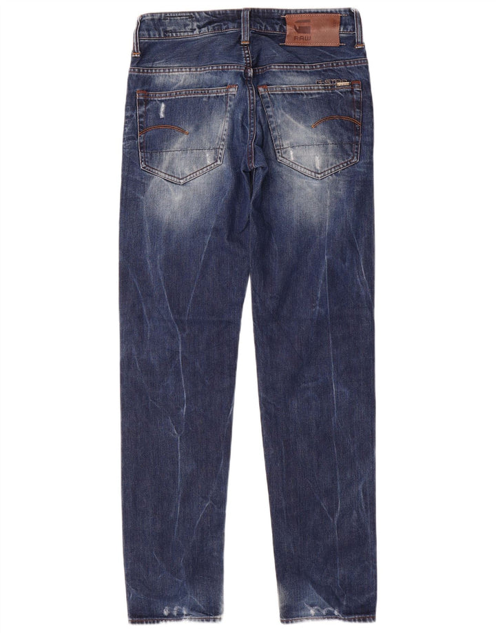G-Star Mens 3301 Slim Jeans W28 L32 Blue Cotton