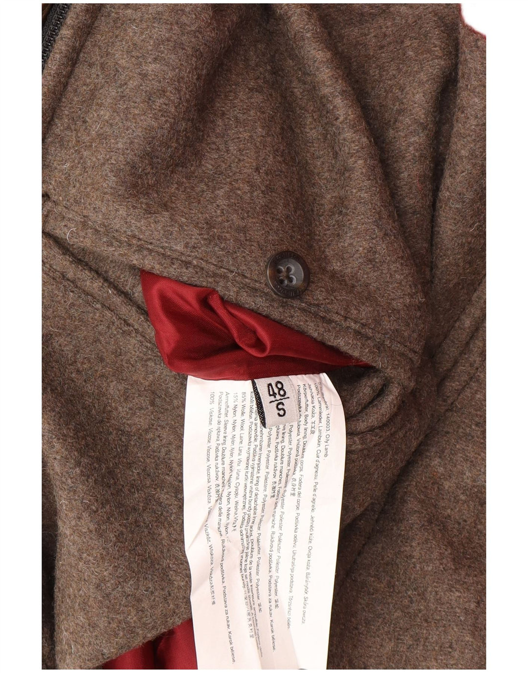 STRELLSON Mens Leather Jacket IT 48 Medium Brown Leather