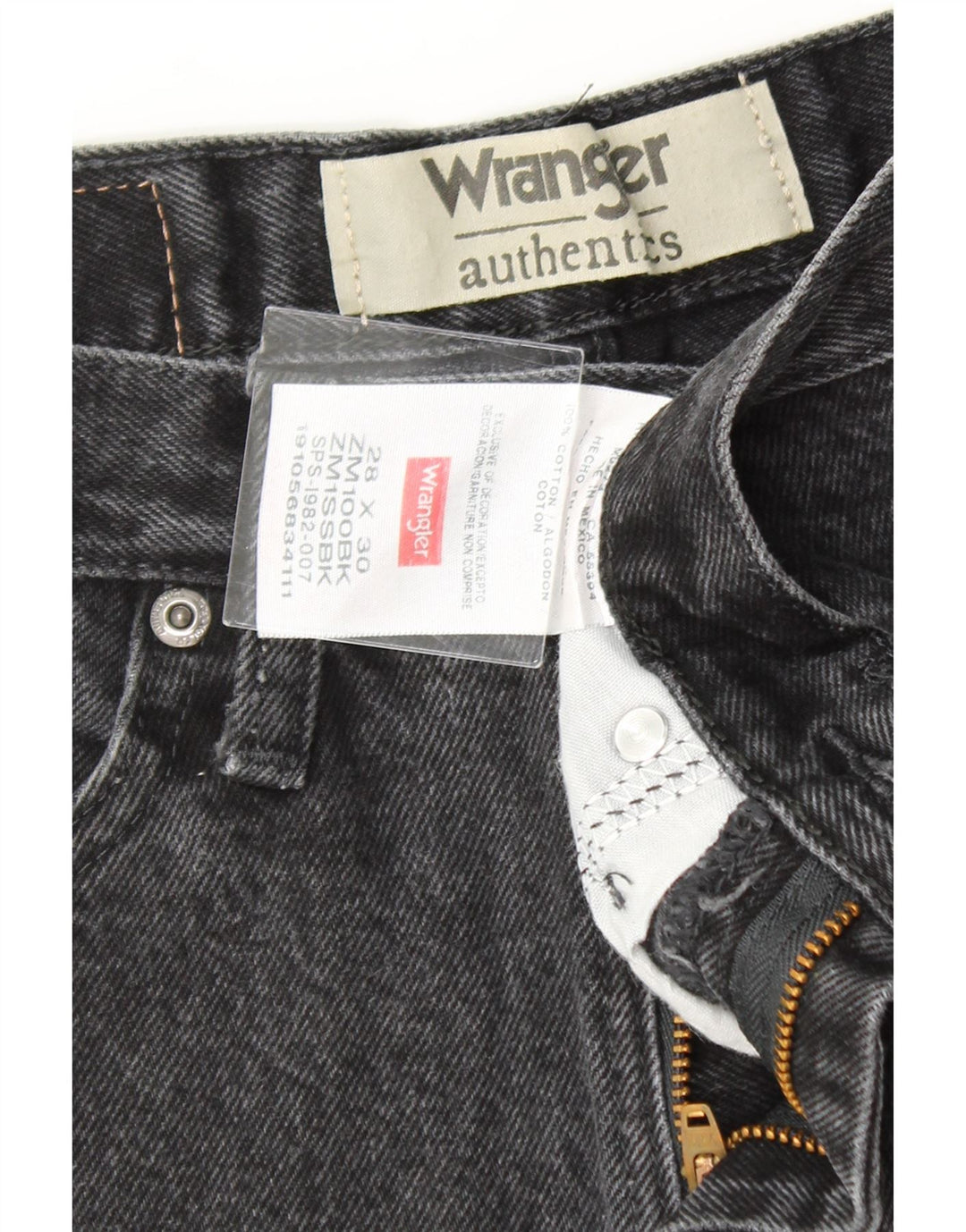 WRANGLER Womens Denim Shorts W28 Medium Black Cotton Vintage Wrangler and Second-Hand Wrangler from Messina Hembry 